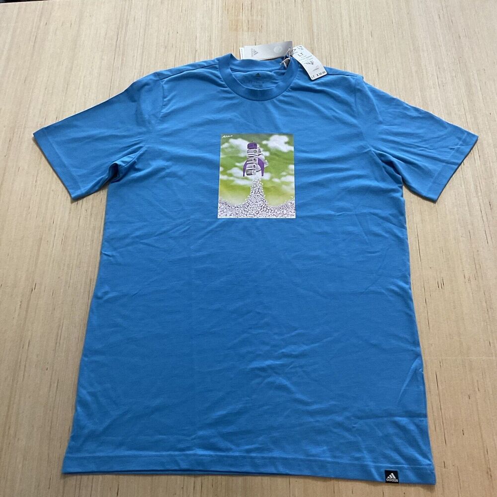 Adidas Mens T-Shirt Tall Boost Rocket Graphic Tee Pulse Blue LT HK6760 New